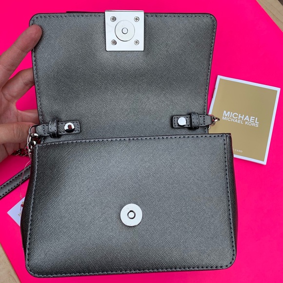 Michael Kors Tina Small Clutch Leather Crossbody - Picture 5 of 8